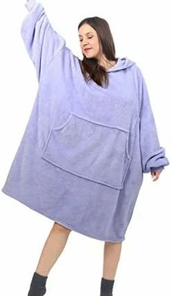 Daverose Lengthened Oversized Blanket Hoodie Wearable Blanket Sweatshirt For Women Adult And Kids - Light Pink Hoodie Blanket Hooded Blanket With Sleeves And Giant Pocket, Super Warm Cozy Blanket -Electric Blankets Sales Store 310s2BaM6FL. AC