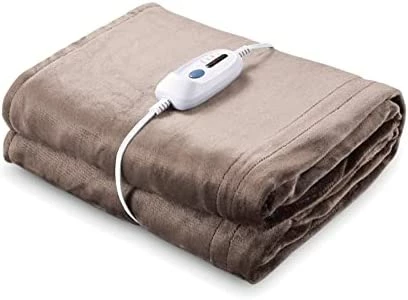 CURECURE Heated Electric Blanket Full Size 72" X 84" Oversized Flannel Heated Blanket With 4 Heating Levels & 10 Hours Auto Off, Comfort Warm Blanket For Bed Sofa Home Office Use, Machine Washable Linen 9 CURECURE Heated Electric Blanket Full Size 72" X 84" Oversized Flannel Heated Blanket With 4 Heating Levels & 10 Hours Auto Off, Comfort Warm Blanket For Bed Sofa Home Office Use, Machine Washable Linen - Image 7