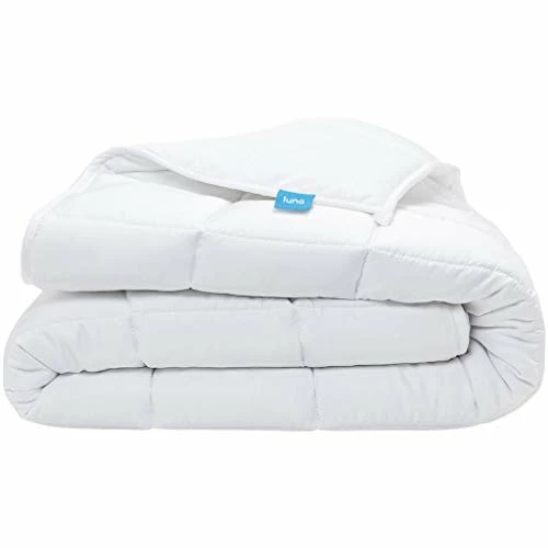 Luna Adult Weighted Blanket - Silky Cooling Bamboo & Premium Glass Beads - 25 Lbs - 80x87 - King Size Bed - Designed In USA - Heavy Cool Weight For Hot & Cold Sleepers - White 3 Luna Adult Weighted Blanket - Silky Cooling Bamboo & Premium Glass Beads - 25 Lbs - 80x87 - King Size Bed - Designed In USA - Heavy Cool Weight For Hot & Cold Sleepers - White