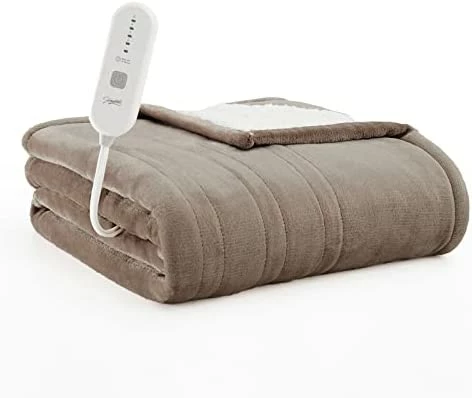 Homemate Heated Blanket Electric Throw - 50"x60" Heating Blanket Throw 4 Hours Auto-Off 5 Heat Levels Heat Blanket Over-Heat Protection Flannel Sherpa Heater Blanket Electric ETL Certification Red 8 Homemate Heated Blanket Electric Throw - 50"x60" Heating Blanket Throw 4 Hours Auto-Off 5 Heat Levels Heat Blanket Over-Heat Protection Flannel Sherpa Heater Blanket Electric ETL Certification Red - Image 6