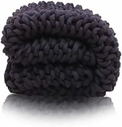 FindPanda Handmade Chunky Knit Weighted Blanket Throw, Cooling Weighted Blanket Queen Size 15 Pounds, Breathable And Comfortable Knit Weighted Blankets For Home Décor（Black, 60"×80" 15 Lbs） -Electric Blankets Sales Store 31B5vgFsPUL. AC