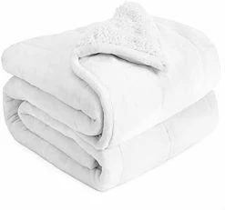 Sherpa Fleece Weighted Blanket 15 Pounds Queen Size 60” X 80”, Cottonblue Heavy Weighted Blankets For Adults Perfect For 150-210 Lbs, Soft Cozy Fuzzy Weighted Blanket 60x80 Inches, Idea Gifts, Gray -Electric Blankets Sales Store 31EoIJiBtUS. AC 2