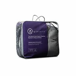Gravity Z Blanket Weighted Blanket, Dual-Sided Temperature Controlling Weighted Blanket, 25 Lbs Grey 90"x90" Queen/King, Original Weighted Blanket For Sleep, Washable Removable Duvet Cover -Electric Blankets Sales Store 31JondT93ES