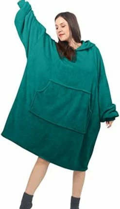 Daverose Lengthened Oversized Blanket Hoodie Wearable Blanket Sweatshirt For Women Adult And Kids - Light Pink Hoodie Blanket Hooded Blanket With Sleeves And Giant Pocket, Super Warm Cozy Blanket -Electric Blankets Sales Store 31KcIe50HPL. AC