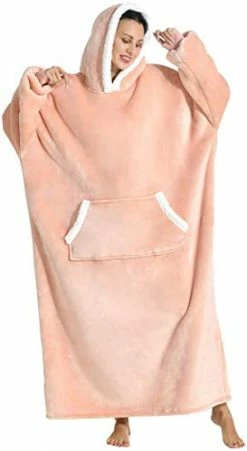 Oversized Wearable Blanket Hoodie,Unisex Thick Blanket Hoodie Sweatshirt,Cozy Giant Fleece Lounging Blanket For Adult Navy Blue -Electric Blankets Sales Store 31NU3S8CaL. AC