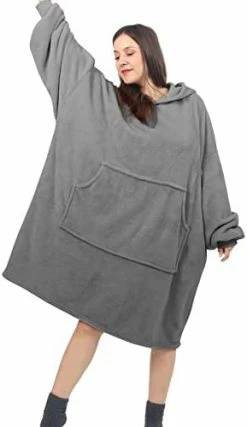 Daverose Lengthened Oversized Blanket Hoodie Wearable Blanket Sweatshirt For Women Adult And Kids - Light Pink Hoodie Blanket Hooded Blanket With Sleeves And Giant Pocket, Super Warm Cozy Blanket -Electric Blankets Sales Store 31VmyodA0aL. AC