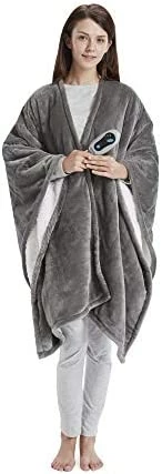 Beautyrest Reversible Sherpa To Fleece Electric Wrap Poncho Blanket Shawl Wearable, Auto Shut Off, Virtually Zero EMF, Multi Heat Setting, UL Certified, Machine Washable, Tan 50" X 64" 12 Beautyrest Reversible Sherpa To Fleece Electric Wrap Poncho Blanket Shawl Wearable, Auto Shut Off, Virtually Zero EMF, Multi Heat Setting, UL Certified, Machine Washable, Tan 50" X 64" - Image 10