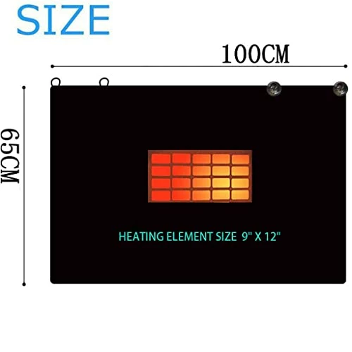 Z-YQL USB Heated Shawl Heated Blanket Plush Flannel Blanket With 3-Setting Heat Controller Cord For Car Office Home(100x65 Cm) (Black) 7 Z-YQL USB Heated Shawl Heated Blanket Plush Flannel Blanket With 3-Setting Heat Controller Cord For Car Office Home(100x65 Cm) (Black) - Image 5