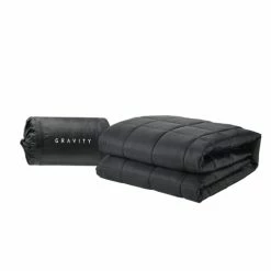 Gravity Blanket Travel Weighted Blanket, Flex Weighted Blanket, 10 Lbs Black 40"x60", Original Weighted Blanket For Sleep, Compact Blanket For Traveling & Outdoors, Carrying Bag Included