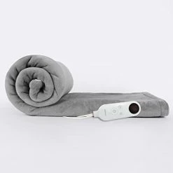 SLWDMM Heated Blanket Electric Throw, Reversible Cozy Two-Color Flannel Soft Fast Heating Blankets With 6 Heating Levels &1-8 Timer Settings Auto-Off, Machine Washable, For Home&Office Use(50"x60") Grey -Electric Blankets Sales Store 31jMdlS1lrL. AC