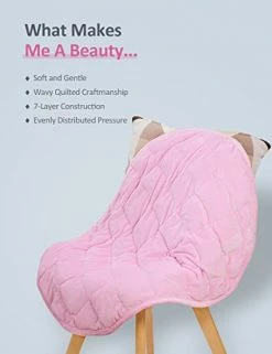 Kivik Pink Weighted Blanket 7 Lbs For Adult,Small Weighted Body Blanket Travel Size,Weighted Lap Blanket Throw For Calming & Relaxing,Household Machine Washable-Pink 29x24 Inches B-purple -Electric Blankets Sales Store 31lq4zpnBVL