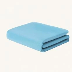 Aimon Weighted Blanket Cover For Adults (48"x72",Blue,Twin Size,Side Zipper) Cotton Duvet Cover For Weighted Blanket, Washable Heavy Blanket Cover With 8 Ties