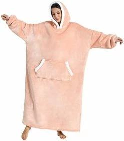Sioloc Wearable Blanket Hoodie For Women/Kids/Men, Oversized & Cozy Sherpa Lined Hoodie Sweatshirt Blanket Grey -Electric Blankets Sales Store 31nw7RCDJRL. AC