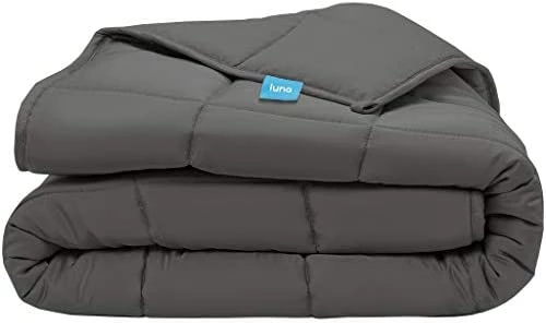 Luna Adult Weighted Blanket - Individual Use - 15 Lbs - 60x80 - Queen Size Bed - 100% Oeko-Tex Cooling Cotton & Glass Beads - USA Designed - Heavy Cool Weight - Light Grey 10 Luna Adult Weighted Blanket - Individual Use - 15 Lbs - 60x80 - Queen Size Bed - 100% Oeko-Tex Cooling Cotton & Glass Beads - USA Designed - Heavy Cool Weight - Light Grey - Image 8