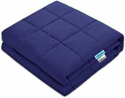 LAVEDER Weighted Blanket Adults 15 Lbs(60''x80'', Navy ) For Queen Or King Size Bed 100% Cotton With Glass Beads -Electric Blankets Sales Store 31uo8NFKroL. AC