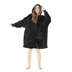 JOYWOO Wearable Blanket For Short Short-gray