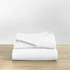 Natural Linen Duvet Cover From Baloo, Removable Cover For Weighted Blankets - Soft, Premium, Breathable French Linen, 42x72 Inches, Oatmeal -Electric Blankets Sales Store 31xunhOcSL. AC 1