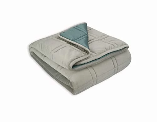 Gentle Living Reversible Heating & Cooling Weighted Blanket With A Soft Minky Side And Cool Bamboo Side - 15 Pound Weighted Blanket Twin Size To Relax And Unwind In The Couch, Bed, And Work (48"x72") 3 Gentle Living Reversible Heating & Cooling Weighted Blanket With A Soft Minky Side And Cool Bamboo Side - 15 Pound Weighted Blanket Twin Size To Relax And Unwind In The Couch, Bed, And Work (48"x72")