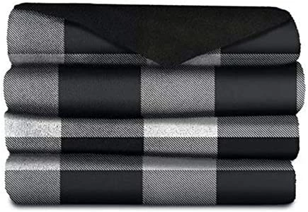 Sunbeam Electric Heated Fleece Throw, 50 X 60, Red/Black Plaid Black Buffalo Plaid 5 Sunbeam Electric Heated Fleece Throw, 50 X 60, Red/Black Plaid Black Buffalo Plaid - Image 3