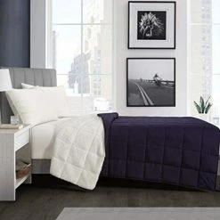 Well Being Super Soft Weighted Blanket Reverse To Sherpa, 12 Lbs, 48"x72", Navy (Model: WK631520) Grey -Electric Blankets Sales Store 410CT1yT0yL. AC