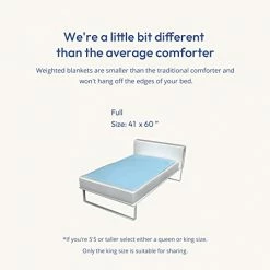 Aimon Weighted Blanket Cover For Adults (48"x72",Blue,Twin Size,Side Zipper) Cotton Duvet Cover For Weighted Blanket, Washable Heavy Blanket Cover With 8 Ties -Electric Blankets Sales Store 4116OKp0xsL