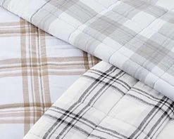 Gravity Blanket Sherpa Weighted Blanket, 10 Lbs Light Grey Plaid 48" X 66", The Original Weighted Blanket For Sleep, Brushed Flannel Sherpa Blanket, Cotton Made Breathable Throw Blanket -Electric Blankets Sales Store 411bmWHVMOL