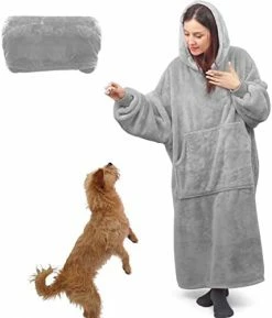 Lengthened Oversized Blanket Hoodie Wearable Blanket Sweatshirt For Women Men-Hoodie Blanket Hooded Blanket With Giant Pocket Black 26 Lengthened Oversized Blanket Hoodie Wearable Blanket Sweatshirt For Women Men-Hoodie Blanket Hooded Blanket With Giant Pocket Black -Electric Blankets Sales Store 4124nQFMz9L. AC