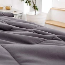 OYOWUOT Weighted Blanket For Adults (20 Lbs, 60"x80", Queen Size Bed) 100% Cooling Comfortable Cotton Heavy Blanket With Premium Glass Beads For Calming | Grey -Electric Blankets Sales Store 412VMoRzHaL