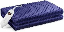FIGERM Electric Heated Throw Blanket Twin Size 62" X 84" | 6 Levels Fast Heating & Machine Washable | Full Body Warming Soft Flannel Bed Sofa Blankets With Auto-Off Overheating Protection 8H Timer | Blue -Electric Blankets Sales Store 414 5L4HxML. AC