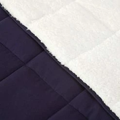 Well Being Super Soft Weighted Blanket Reverse To Sherpa, 12 Lbs, 48"x72", Navy (Model: WK631520) Grey -Electric Blankets Sales Store 414QCTt6zrL