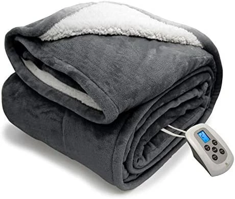 Marquess Twin Electric Blanket Heated Sherpa And Reversible Flannel Washable Throw ,Fast-Heating Full Body Warming Soft With 10 Heat Settings/Safety 10 Hours Auto-Off Controller (62x84''Linen Light Brown 11 Marquess Twin Electric Blanket Heated Sherpa And Reversible Flannel Washable Throw ,Fast-Heating Full Body Warming Soft With 10 Heat Settings/Safety 10 Hours Auto-Off Controller (62x84''Linen Light Brown - Image 9