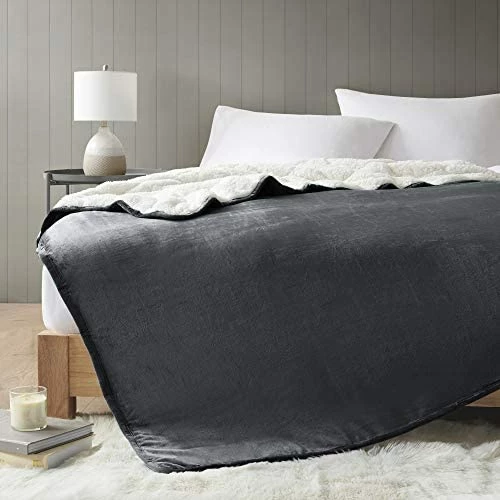 Comfort Spaces Reversible Weighted Blanket Adult-Glass Beads Filling All Season Soft Heavy Wraps-Box Quilted Cozy Warm Bed Cover, 60"x80" / 17lbs, Mink To Microfiber Grey 17 Comfort Spaces Reversible Weighted Blanket Adult-Glass Beads Filling All Season Soft Heavy Wraps-Box Quilted Cozy Warm Bed Cover, 60"x80" / 17lbs, Mink To Microfiber Grey - Image 15