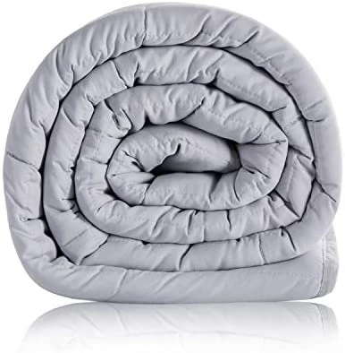 Bedsure Weighted Blanket 15 Pounds - 60 X 80 Inch Queen ,Weighted Blankets Adult With Glass Beads 100% Cotton Light Grey Heavy Blanket 10 Bedsure Weighted Blanket 15 Pounds - 60 X 80 Inch Queen ,Weighted Blankets Adult With Glass Beads 100% Cotton Light Grey Heavy Blanket - Image 8
