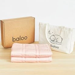 Baloo 9lb Weighted Blanket The Mini, Eco-Friendly, Chemical-Free, Soft Cool Cotton In Vegetable Dyed Indigo Blue -Electric Blankets Sales Store 415ffjiXxLL. AC