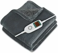 DAILYLIFE Electric Throw 50"x60"Cozy Heated Blanket UL Certified With Overheating Protection | 6 Heating Settings | Auto-Off | Machine Washable, Bright Blue -Electric Blankets Sales Store 415v16KaKJL. AC