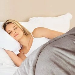 Dream Lab Plush 15lb Weighted Blanket With Removable & Washable Cover, Taupe, 48" X 72" -Electric Blankets Sales Store 4169vrG2oYL