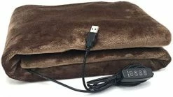 SEITG USB Electric Heating Blanket Heated Shawl 3 Heating Settings And 3 Hours Auto Off For Office Study Sitting Room Library Coffee Shop Plane And More (Black) -Electric Blankets Sales Store 416qecYBiNL. AC