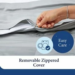 Cosy House Collection Adult Weighted Blanket & 100% Bamboo Removable Cover - 60" X 80", 15 Lbs Heavy Blanket With Premium Glass Beads, Grey -Electric Blankets Sales Store 417NJGLxVVL