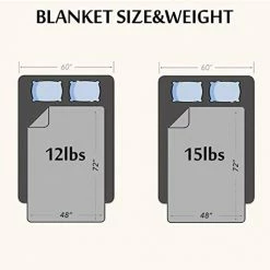 ALANSMA Reversible Weighted Blanket For All Season, Warm And Cool, Luxury Velvet, Enjoy Sleeping Anywhere Grey -Electric Blankets Sales Store 417RQ7dUfBL
