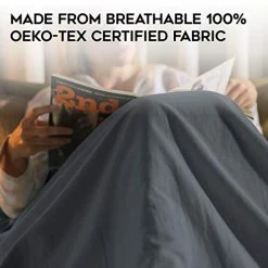 YnM Bamboo Duvet Cover For Weighted Blankets (Dark Grey, 60''x80'') Cotton Removable Cover White Goose 11 YnM Bamboo Duvet Cover For Weighted Blankets (Dark Grey, 60''x80'') Cotton Removable Cover White Goose -Electric Blankets Sales Store 417s0basC7L