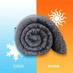 Cymula Weighted Blanket With Removable Cover For Adults 20 Lbs 60"x 80" Queen Size, Cooling Grey Weighted Blankets With Premium Glass Beads, Toddler Weighted Blanket With Duvet Cover