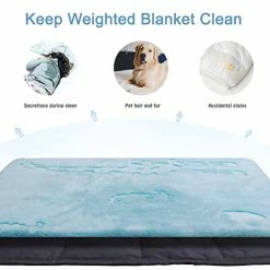 Kid Weighted Blanket Cover, Removable Duvet Cover 36" X 48" Glow In The Dark, Hallo Bunny Heavy Blanket Duvet Cover With 8 Internal Ties For Secure Attachment, Machine Washable - Blue Grey Stars 14 Kid Weighted Blanket Cover, Removable Duvet Cover 36" X 48" Glow In The Dark, Hallo Bunny Heavy Blanket Duvet Cover With 8 Internal Ties For Secure Attachment, Machine Washable - Blue Grey Stars -Electric Blankets Sales Store 4192Ss9DmZL