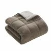 Thesis Home Weighted Blanket With Premium Glass Beads For Kids And Adults - 100% Brushed Microfiber Plush Reversible Sherpa Calming Blanket - 10 Lbs - 50 X 60, Taupe -Electric Blankets Sales Store 419NHthbLXL