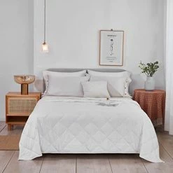 HomeSmart Products King Size Weighted Blanket 20 Lbs By HomeSmart (an American Company) - 400 Thread Count Resort Quality Cotton - 88"x96" White 30 HomeSmart Products King Size Weighted Blanket 20 Lbs By HomeSmart (an American Company) - 400 Thread Count Resort Quality Cotton - 88"x96" White -Electric Blankets Sales Store 41AaIffImOL. AC