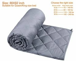 NIGHTLY GOOD DREAM Weighted Blanket King Size 15 Lbs 86X92 Inch For Couples & Adults Weighted Blankets For Deeper Sleep, Cotton King Heavy Blanket With Premium Glass Beads Grey -Electric Blankets Sales Store 41Azfd7r0rS