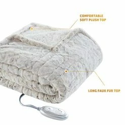 Hyde Lane Sherpa Electric Throw Blanket | Premium Snow Leopard 60x70 Oversized Plush Heating Blanket | Extra Cozy & Soft | 3 Heat Settings | Auto-Shutoff | Machine Washable -Electric Blankets Sales Store 41BFLRm0OfL