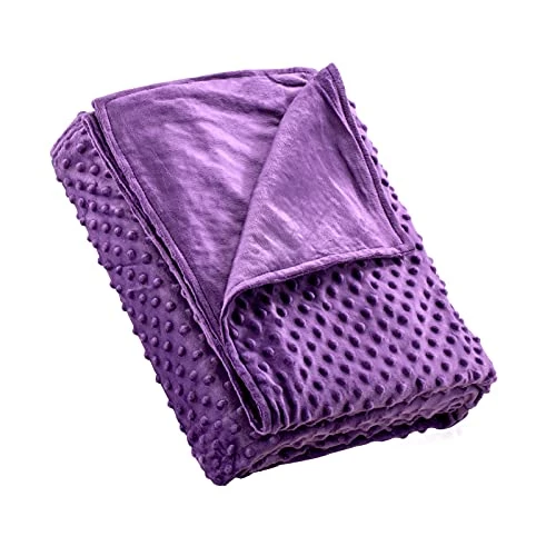 Isilila 48x72 Weighted Blanket Cover, Premium Soft Dot Duvet Cover For Weighted Blanket With 8 Ties(Removable Cover Only) Purple 3 Isilila 48x72 Weighted Blanket Cover, Premium Soft Dot Duvet Cover For Weighted Blanket With 8 Ties(Removable Cover Only) Purple