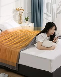 CURECURE Electric Blanket Twin Size 62 X 84 Inches, Heated Blanket With 4 Heating Levels And 9H Auto Shut Off, Fast Heat & ETL Certification, Home Office Use & Machine Washable 15 CURECURE Electric Blanket Twin Size 62 X 84 Inches, Heated Blanket With 4 Heating Levels And 9H Auto Shut Off, Fast Heat & ETL Certification, Home Office Use & Machine Washable -Electric Blankets Sales Store 41Bb5W6e7FL