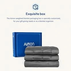 Aimon Cooling Weighted Blanket(60''*80",15Lb,Dark Grey,Queen Size) Bamboo Blanket For Adults,All Seasons,Soft Washable Heavy Blankets With Glass Beads -Electric Blankets Sales Store 41BcuCDg2WL