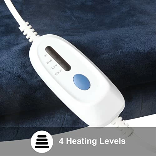 YANYEA Electric Heated Blanket Twin Size 62"x84" Premium Soft Flannel 10 Hours Auto Off With 4 Heating Levels ETL & FCC Certified Machine Washable 6 YANYEA Electric Heated Blanket Twin Size 62"x84" Premium Soft Flannel 10 Hours Auto Off With 4 Heating Levels ETL & FCC Certified Machine Washable - Image 4